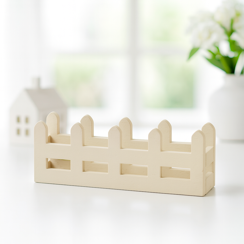 Miniatur Blumenkasten 8cm aus Holz – Wichtel Zubehör für Puppenhaus, Diorama & Modellbau